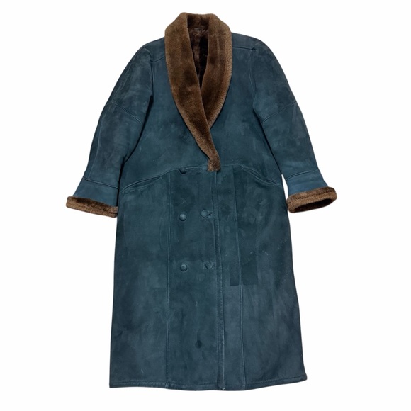 clifford michael Jackets & Blazers - Vtg Clifford Michael Sheepskin Long Rancher Coat Oversized Canadian Adult Medium